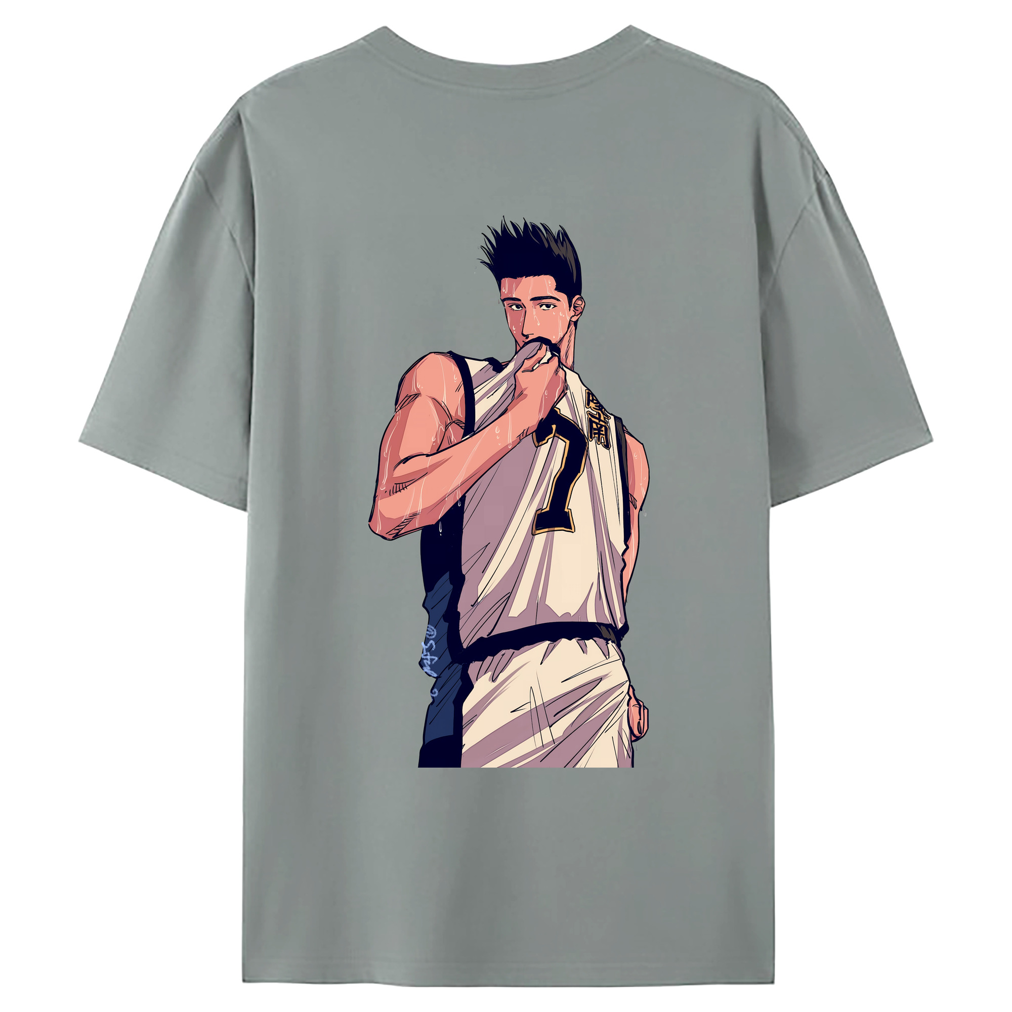 （画像用） SLAM DUNK／スラムダンク 綿100％ メンズ半袖Tシャツ（バックプリント） 通気性